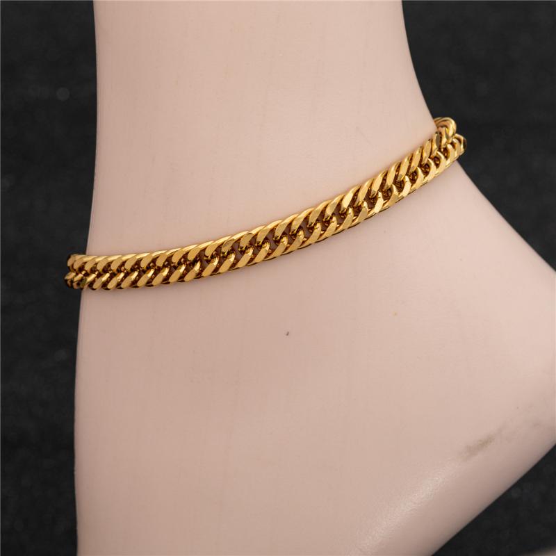 Anklets Wide 7mm Cuban Link Chain Gold Color Anklet Thick 9 10 11 Inches Ankle Bracelet For Women Men WaterproofAnklets
Anklets Wide 7mm Cuban Link Chain Gold Color Anklet Thick 9 10 11 Inches Ankle Bracelet For Women Men WaterproofAnklets