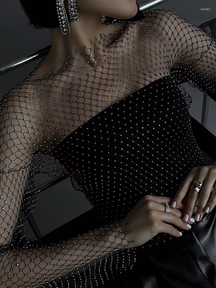 Women's T Shirts Women Sexy Hollow Out See Through Mesh Shiny Rhinestone Long Sleeve Round Neck Fishnet Beach Cover Up Crop Top, Black
Women's T Shirts Women Sexy Hollow Out See Through Mesh Shiny Rhinestone Long Sleeve Round Neck Fishnet Beach Cover Up Crop Top, Black