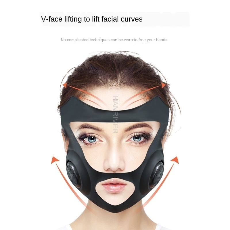 Home Beauty Instrument Grey Pink Electric V shaped Thin Face Slimming Cheek Mask Massager Lifting Machine V Line Lift Up Bandage Therapy Device 230511