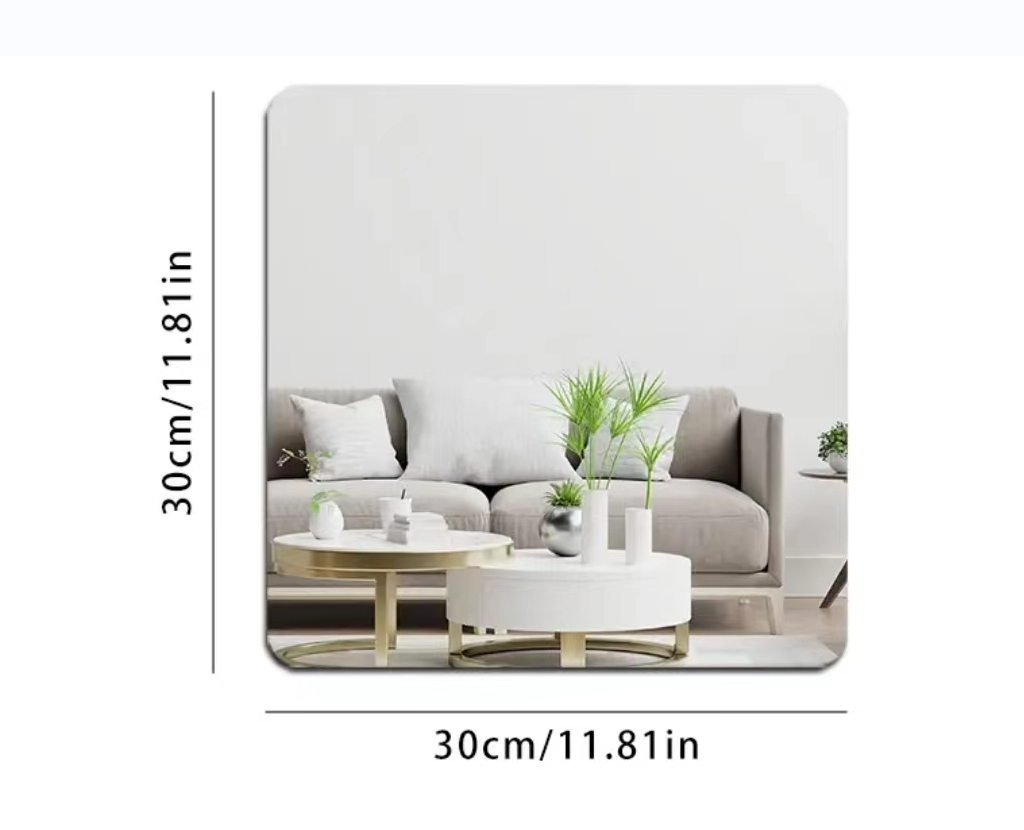 Stick a wall mirror wall adhesive acrylic bathroom toilet general household cosmetic mirror mirror hd from punching