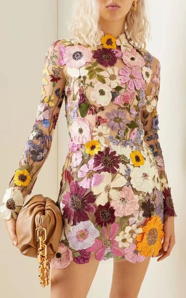 Floral Embroidery Elegant Luxury Women Mini Dress Half High Collar Long Sleeve Dresses 2023 Spring Evening Party Lady Vestido, A black
Floral Embroidery Elegant Luxury Women Mini Dress Half High Collar Long Sleeve Dresses 2023 Spring Evening Party Lady Vestido, A black