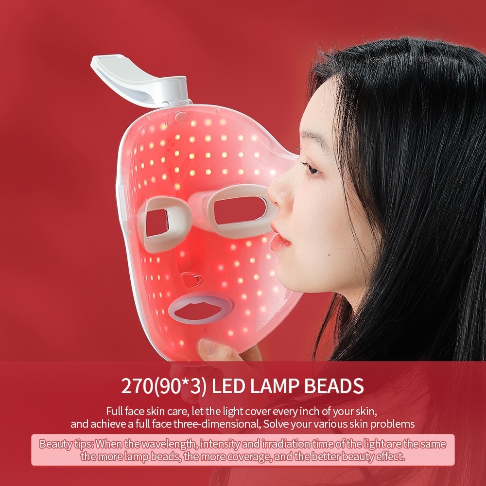 Face Care Devices Wireless 7 Colors LED Mask Pon Treatment Facal Beauty Skin Rejuvenation Anti Wrinkle USB Charge 230512