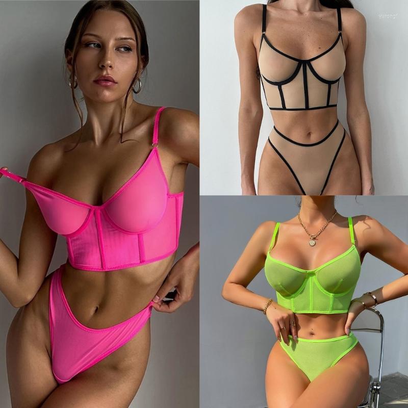 Bras Sets Women Sexy Lingeries Underwear Neon Intimate Underwired Fish Boned Longline And Panty Set 2 Piece Sheer Mesh Outfit, Khaki
Bras Sets Women Sexy Lingeries Underwear Neon Intimate Underwired Fish Boned Longline And Panty Set 2 Piece Sheer Mesh Outfit, Khaki