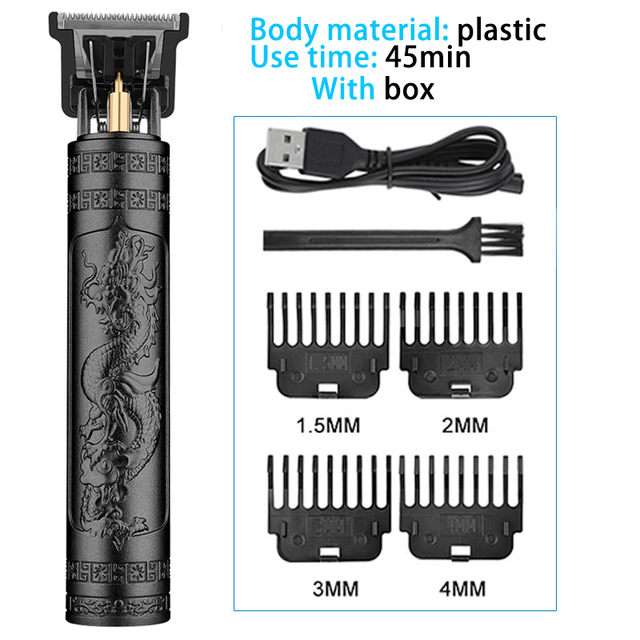 Hot Sale Vintage T9 Electric Cordless Hair Cutting Machine Professional Hair Barber Trimmer For Men Clipper Shaver Beard Lighter