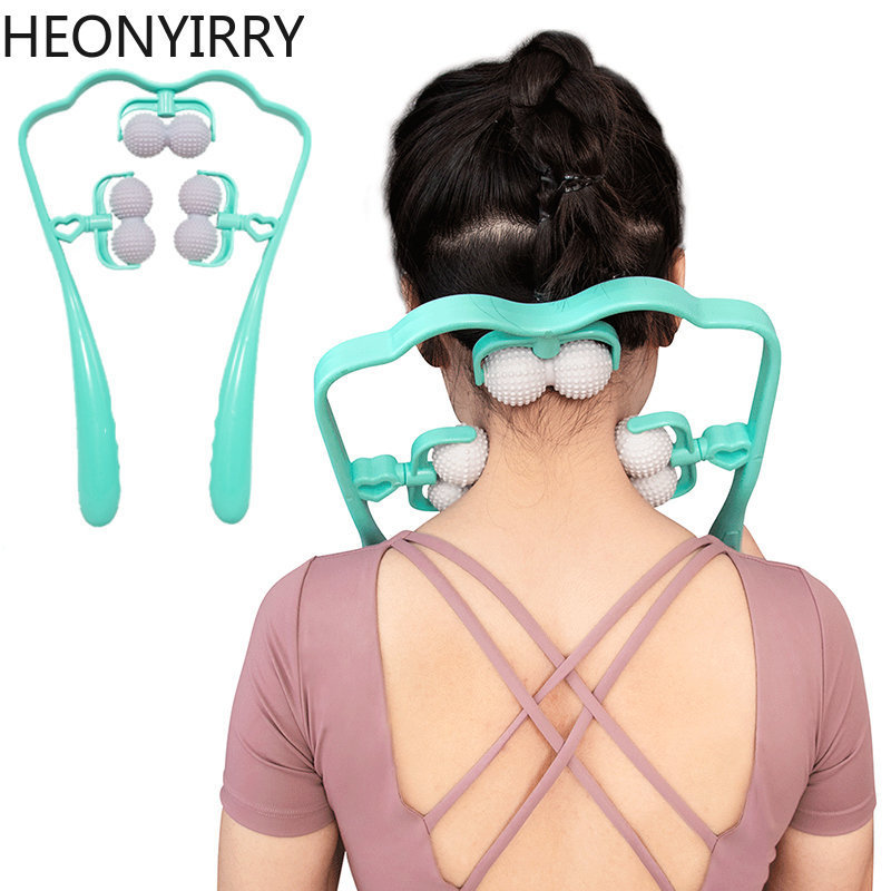 Full Body Massager Neck and Shoulder Dual Trigger Point Roller SelfMassage Tool Relieve Hand Pressure Deep Massage 230512