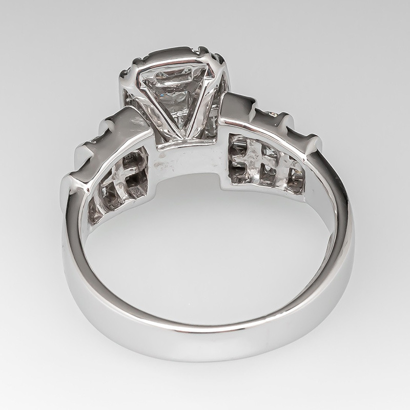 2023 Brand Wedding Rings Luxury Jewelry 925 Sterling Silver T Princess Cut White Topaz CZ Diamond Gemstones Party Eternity Women Engagement Band Ring 