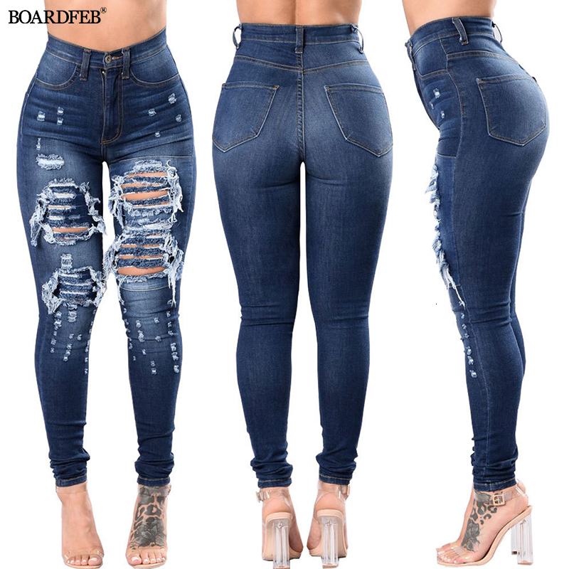 Womens Jeans Women Ripped High Waist Stretch Skinny Slim Fit Female Pencil Y2K Pants Destroyed Denim Ladies Casual Hole Trousers 230512, Black
Womens Jeans Women Ripped High Waist Stretch Skinny Slim Fit Female Pencil Y2K Pants Destroyed Denim Ladies Casual Hole Trousers 230512, Black