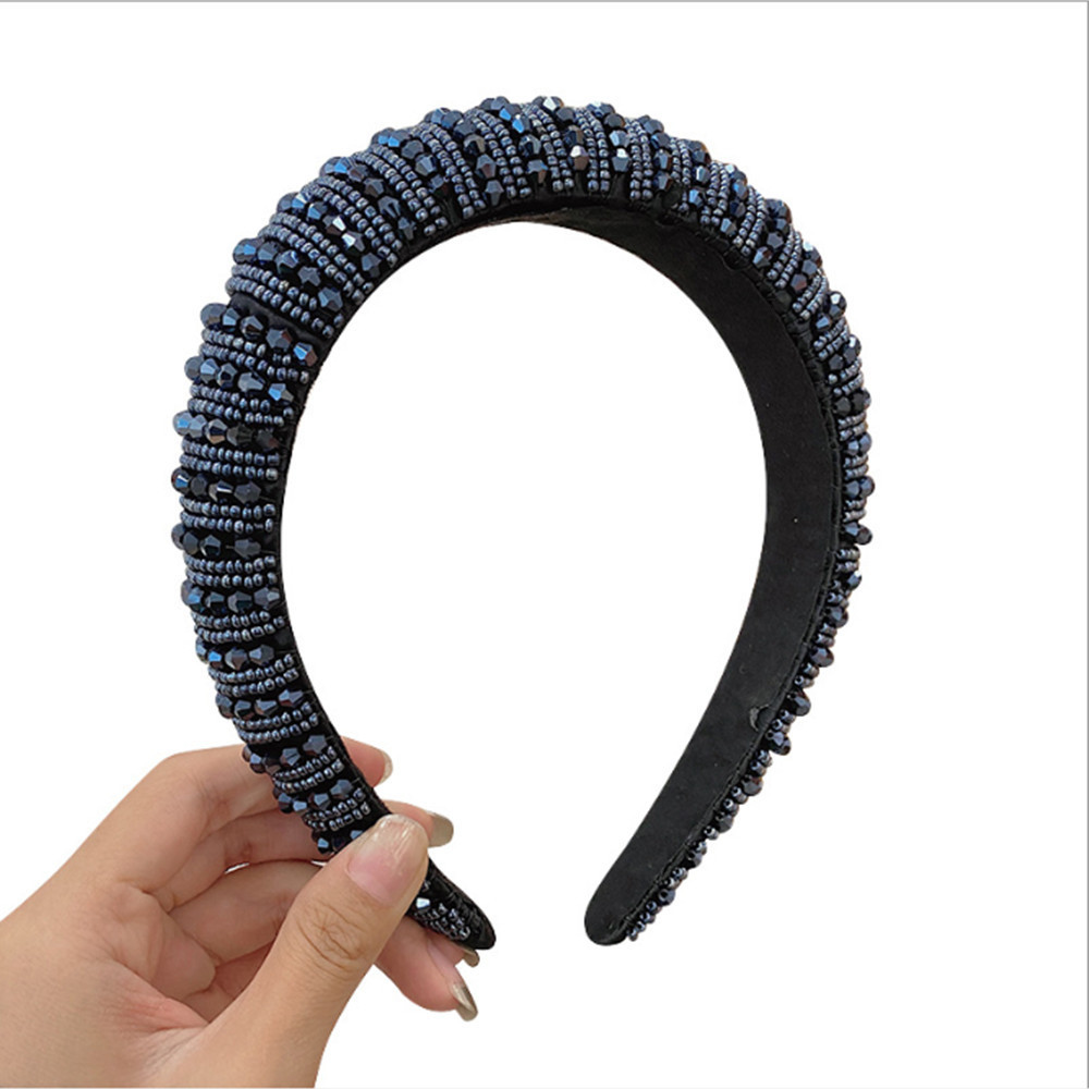 Hair Rubber Bands Highend hair accessorie crystal widebrimmed headband full of s and baroque girl band 230512