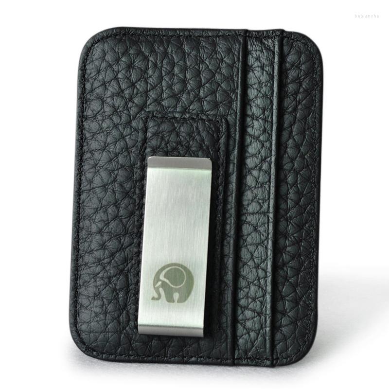 Money Clips 2023 Genuine Leather For Men Women S Bag Multi-function Dollar Wallets Cash Holders Tarjetero