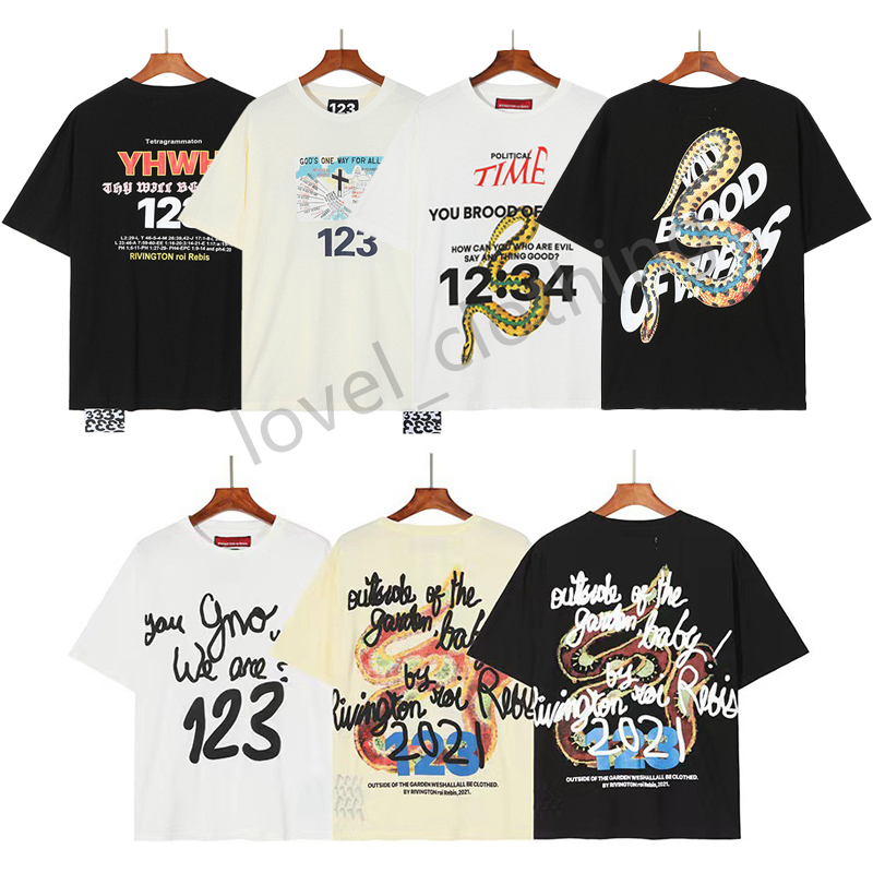 RRR123 Mens women T shirts Designer Fashion short sleeve leisure summer streetwear Cottons letter print Retro High Street tops Clothing Oversized