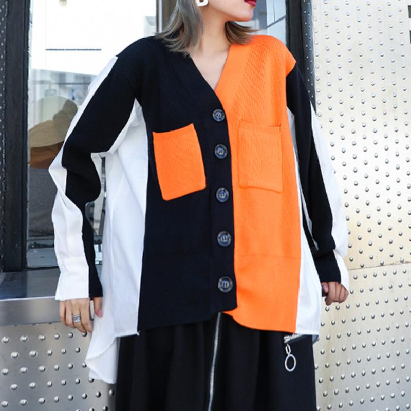 Women's Knits & Tees XUXI 2023 Autumn Winter Irregular Sweater Women Streetwear Single-breasted Cardigan Loose And Thin Long Sleeve Coat E32, Gray
Women's Knits & Tees XUXI 2023 Autumn Winter Irregular Sweater Women Streetwear Single-breasted Cardigan Loose And Thin Long Sleeve Coat E32, Gray