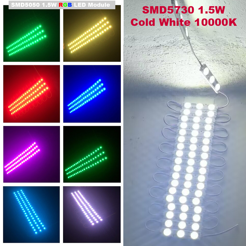 Super Bright 3 LED Module RGB 5050 SMD led Waterproof Decorative Storefront LED Light for Letter Sign Advertising Signs crestech168