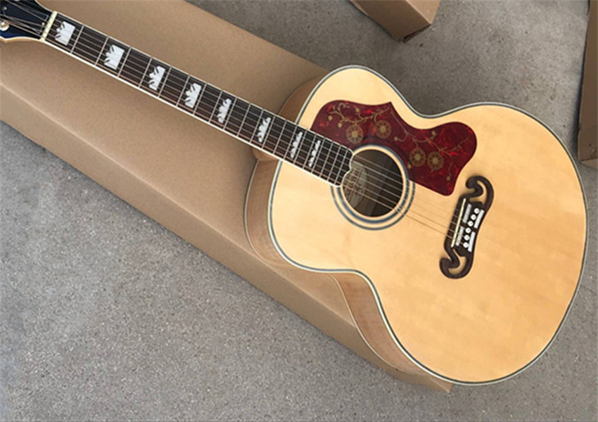 Solid Spruce Top Tiger Falme Side Back 43 Inch SJ200 Burlywood Acoustic Guitar Rosewood Fingerboard
Solid Spruce Top Tiger Falme Side Back 43 Inch SJ200 Burlywood Acoustic Guitar Rosewood Fingerboard