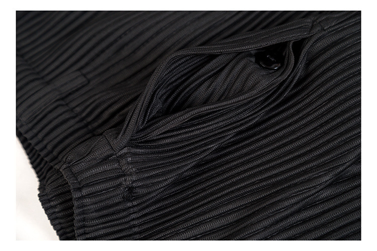 Men's Pants IEFB /men's wear Japanese stretch fold fabric thin style loose wide leg pants straight pleated casual pants for male Y3059 JF150