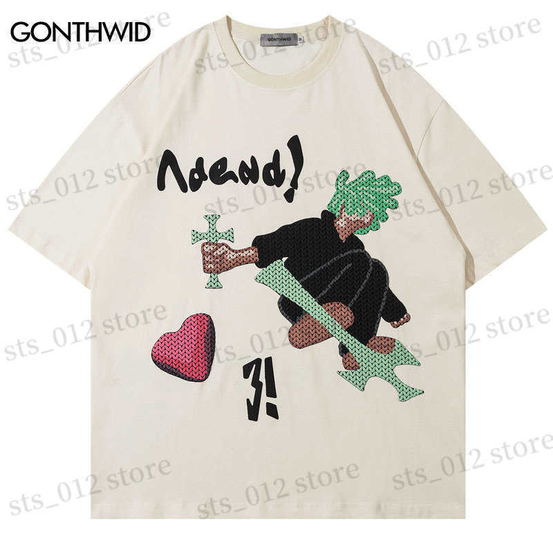 Men's T-Shirts 2023 Harajuku T Shirt Streetwear Hip Hop Cartoon Print Cotton Tshirt Men Fashion Casual Loose Tee Shirts Summer Oversized Tops T230512, Black
Men's T-Shirts 2023 Harajuku T Shirt Streetwear Hip Hop Cartoon Print Cotton Tshirt Men Fashion Casual Loose Tee Shirts Summer Oversized Tops T230512, Black