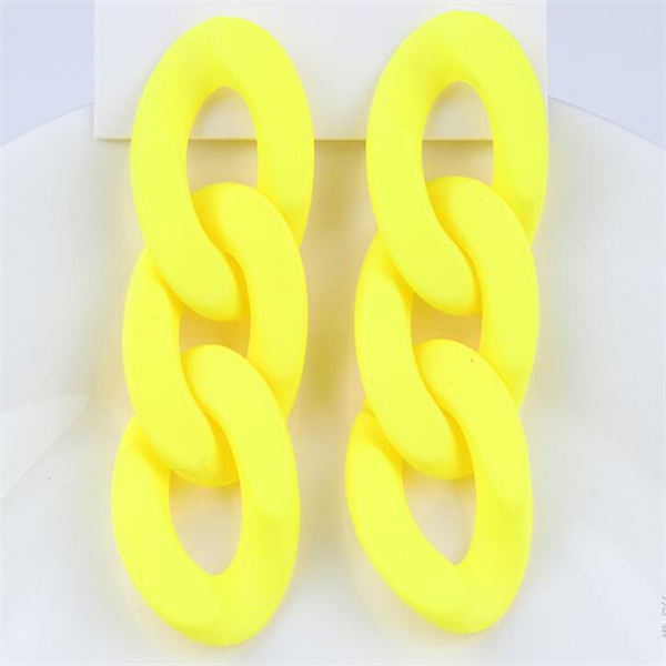 New Colorful Acrylic Chain Drop Earrings for Women Fashion Resin Geometric Earrings Bohemia Party Jewelry Gift GC2121