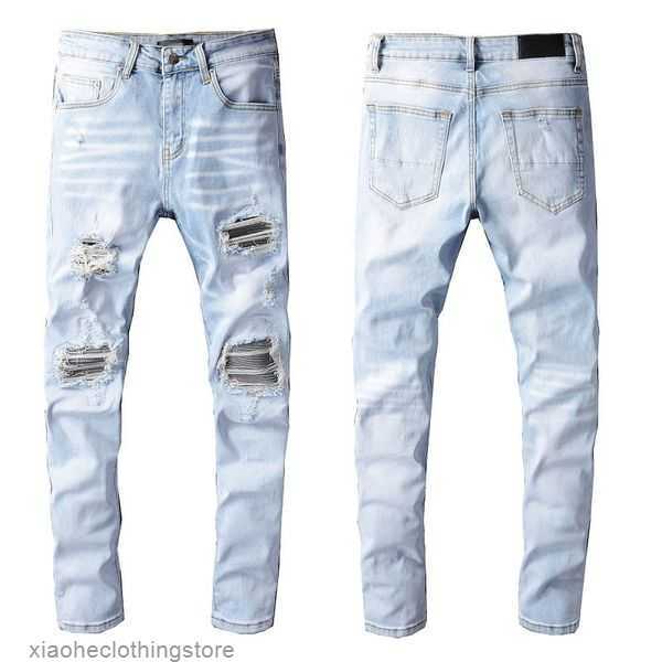 Designers Jeans Distressed France Fashion Luxurys Pierre Straight Mens Biker Hole Stretch Denim Casual Jean Men Skinny Pants Elasticity Male Ripped Trousers 7JAN, 22 
Designers Jeans Distressed France Fashion Luxurys Pierre Straight Mens Biker Hole Stretch Denim Casual Jean Men Skinny Pants Elasticity Male Ripped Trousers 7JAN, 22