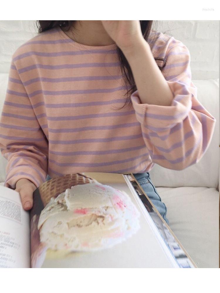 Women's T Shirts 2023 Bottoming Basic Korean Style Fashionable Striped Wild Lady Autumn Winter T-shirt Pink Tops, Grayblue
Women's T Shirts 2023 Bottoming Basic Korean Style Fashionable Striped Wild Lady Autumn Winter T-shirt Pink Tops, Grayblue