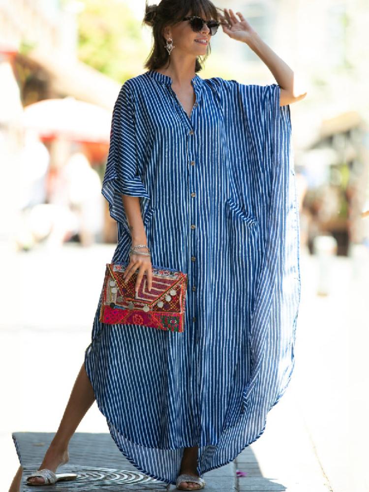 Swimwear Casual Bikini Coverups Blue Tunic Sexy Striped Front Open Summer Beach Dress Elegant Women Beach Wear Swim Suit Cover Up Q1097, Q1097-7
Swimwear Casual Bikini Coverups Blue Tunic Sexy Striped Front Open Summer Beach Dress Elegant Women Beach Wear Swim Suit Cover Up Q1097, Q1097-7