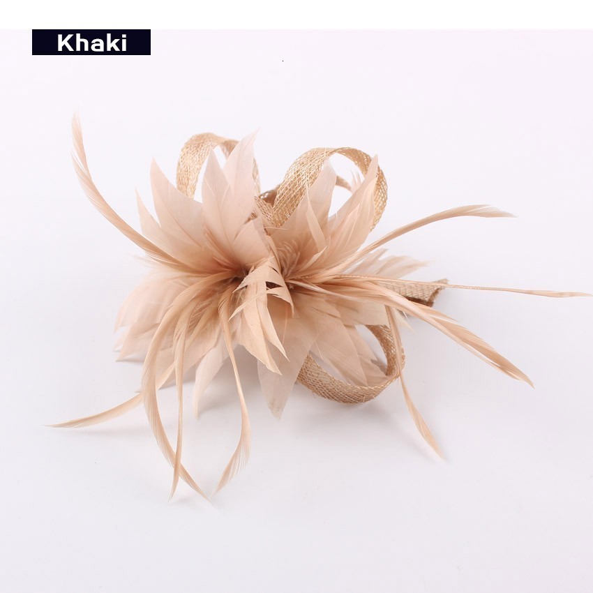 Hair Clips Barrette Chic Fascinator Hat Cocktail Brooch Wedding Headpiece Church Headwear Party Feather Accessories Sinamay Fascinators 230512