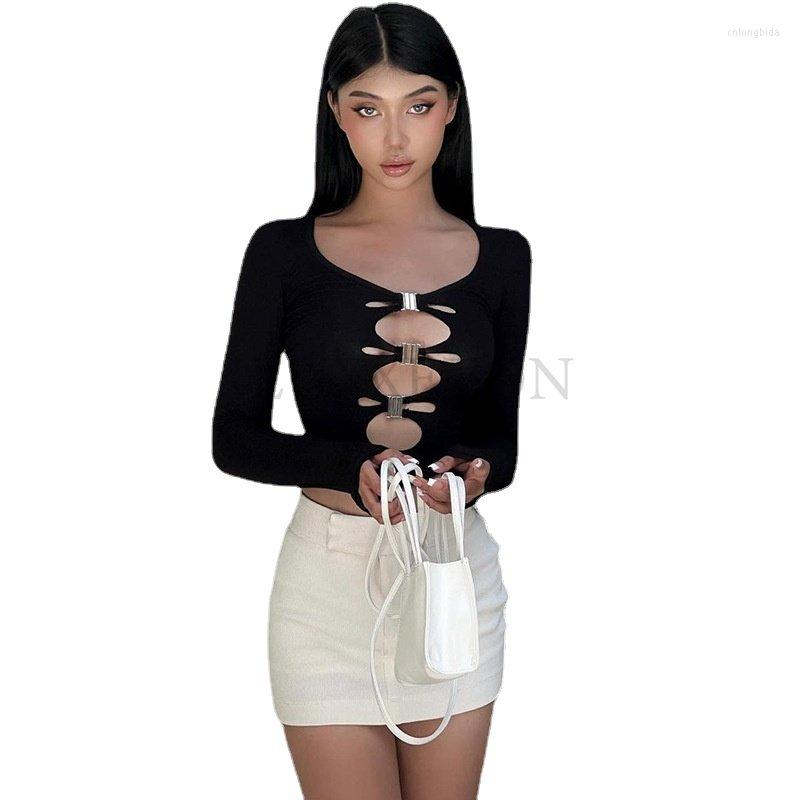 Women' T Shirts Sexy Cut Out O Neck Slim Fit T-Shirts Women Long Sleeve Crop Top Spring Fall Fashion Harajuku Lolita Y2K Clothes, Black
Women' T Shirts Sexy Cut Out O Neck Slim Fit T-Shirts Women Long Sleeve Crop Top Spring Fall Fashion Harajuku Lolita Y2K Clothes, Black