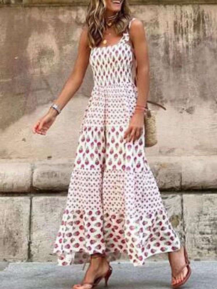 Casual Dresses Summer Women Casual Loose Long Beach Dresses Vintage Striped Print Patchwork Maxi Dress Female Elegant Sleeveless Straps Dress 230512