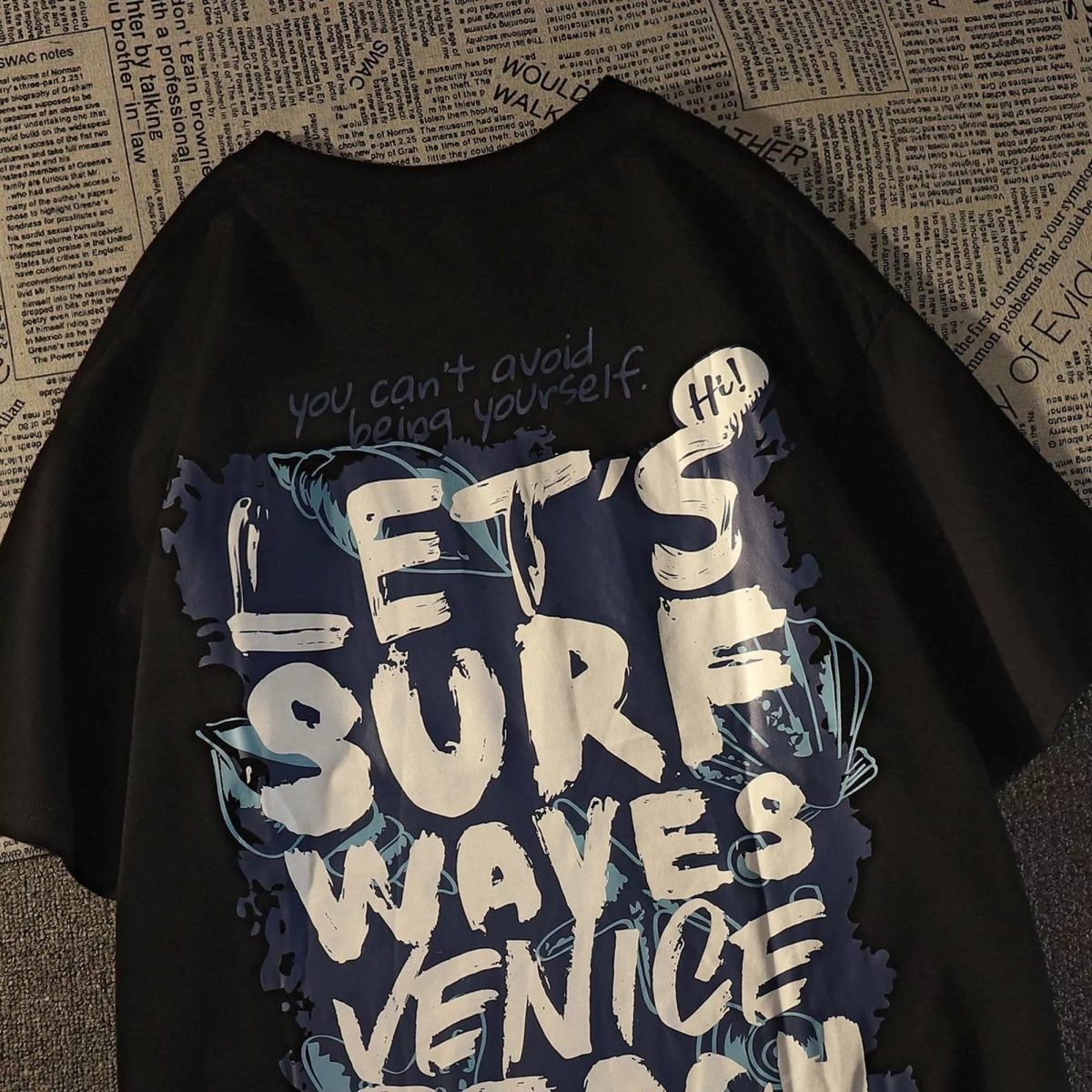 Men's TShirts European and American creative letter pure cotton short sleeved Tshirt for men and women ins summer loose casual couple y2k top 230