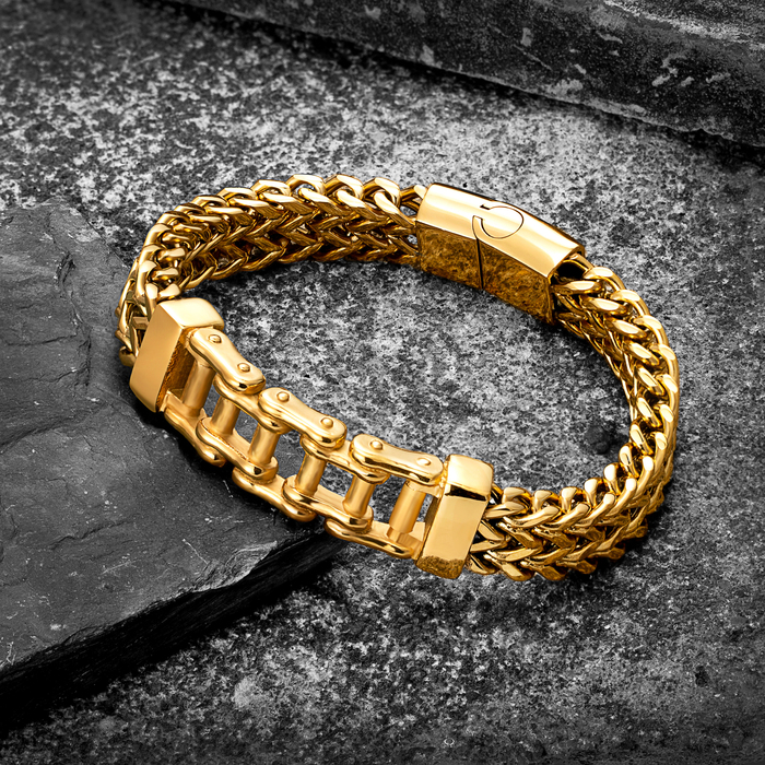 Charm Bracelets bracelets men link chain on hand hip hop stainless steel Golden jewelry gifts for accessories 230511