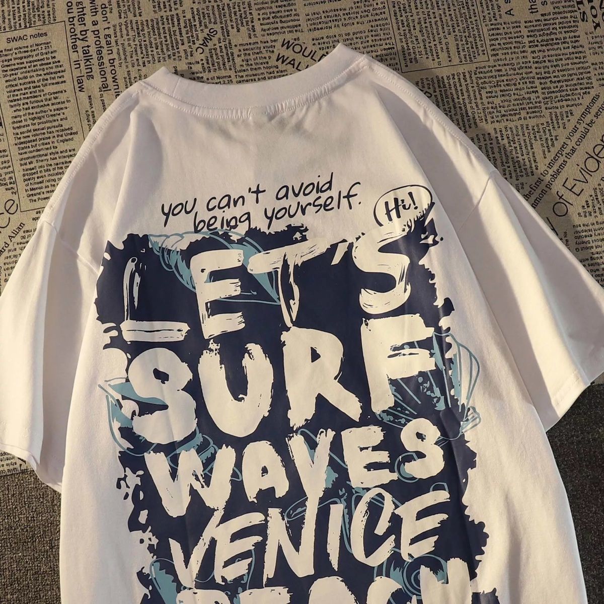 Men's TShirts European and American creative letter pure cotton short sleeved Tshirt for men and women ins summer loose casual couple y2k top 230