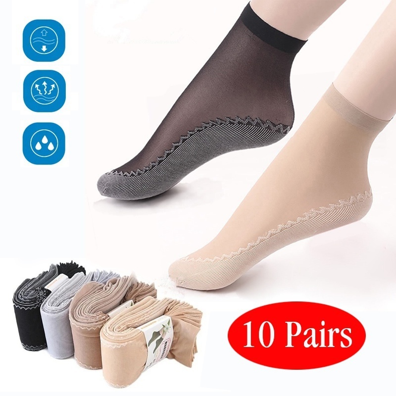 Socks Hosiery 20pcs10 Pairs Spring Summer Women Soft Thin Silk NonSlip Bottom Splice Fashion Transparent Ladies Breathable Sock 230512, Black
Socks Hosiery 20pcs10 Pairs Spring Summer Women Soft Thin Silk NonSlip Bottom Splice Fashion Transparent Ladies Breathable Sock 230512, Black