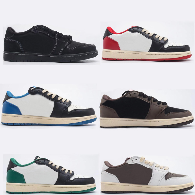 Men Basketball Shoes High Fragment Shoe Low Black Phantom Military Blue Reverse Mocha 1S Sail Black TS Trainers Women SP Outdoor Sneakers