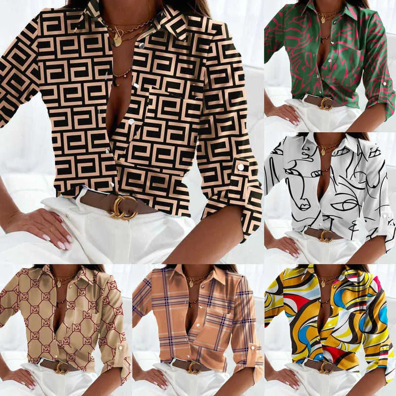 Designer Women Lapel Neck Shirt New Spring Printed Blouse Floral Blouses Tops Long Sleeved Shirt Fashion Shirts, #4
Designer Women Lapel Neck Shirt New Spring Printed Blouse Floral Blouses Tops Long Sleeved Shirt Fashion Shirts, #4