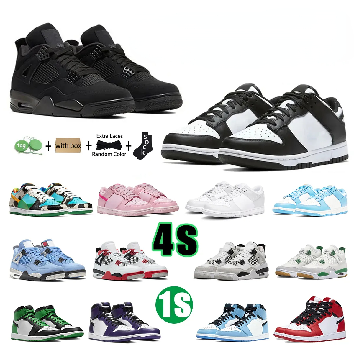 4s Basketball Shoes Jumpman 1s Panda Local Warehouse Men Women White Black Black Cat Chicago Lost And Found Sport Sneakers Designer Mens Trainers Stock In USA 2023 NEW, 27
4s Basketball Shoes Jumpman 1s Panda Local Warehouse Men Women White Black Black Cat Chicago Lost And Found Sport Sneakers Designer Mens Trainers Stock In USA 2023 NEW, 27