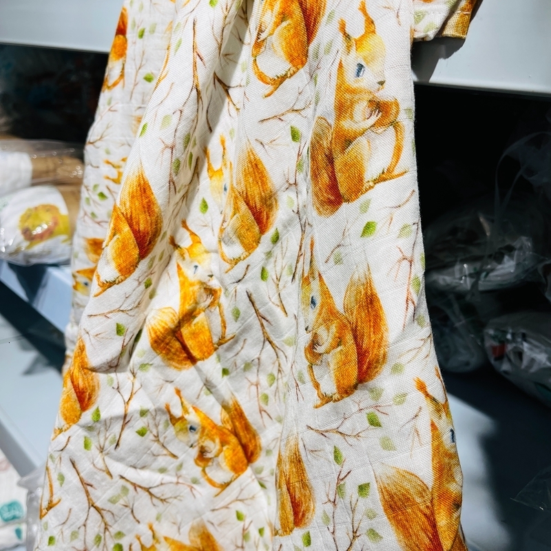 Blankets Swaddling Customized Digital Bamboo Cotton Muslin blanket Swaddle Baby For born Soft Wrap Bedding Bath Towel 230512