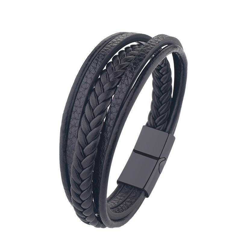 Bracelet Simple Multi Layer Mens Magnetic Snap Accessories Jewellery Alloy Cow Leather
Bracelet Simple Multi Layer Mens Magnetic Snap Accessories Jewellery Alloy Cow Leather