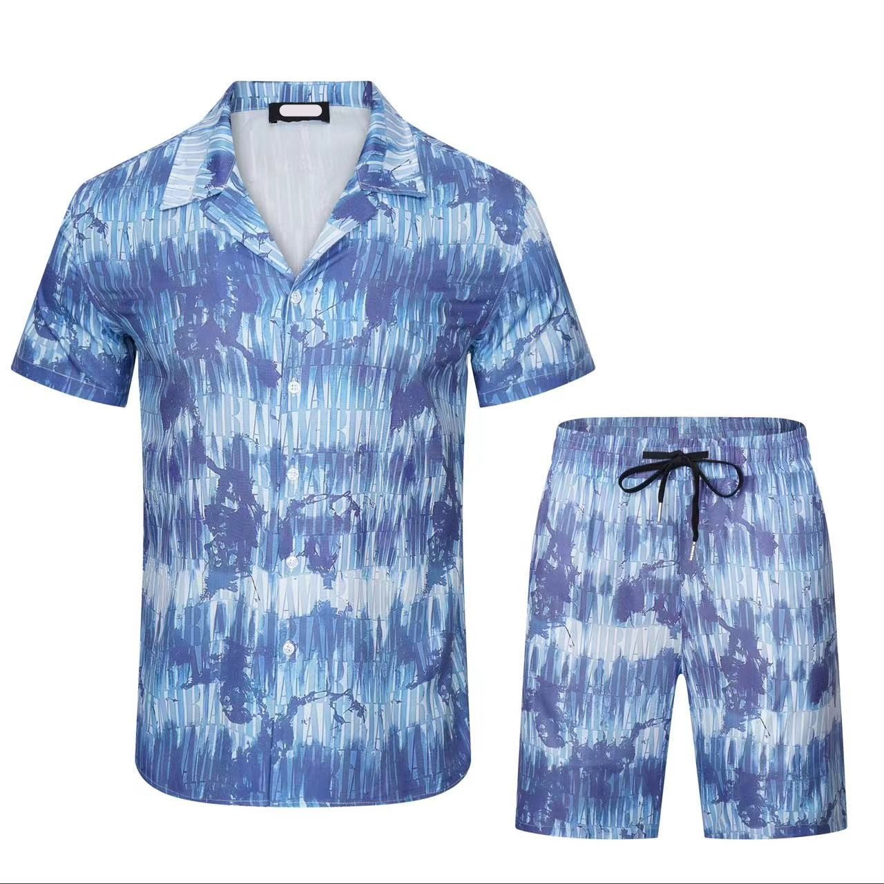 Designer Men's Sports Suit Casual suit Fashion Style New Print Suit Short Sleeve T-shirt + Shorts 2pcs 1 size -3XL, Blue
Designer Men's Sports Suit Casual suit Fashion Style New Print Suit Short Sleeve T-shirt + Shorts 2pcs 1 size -3XL, Blue