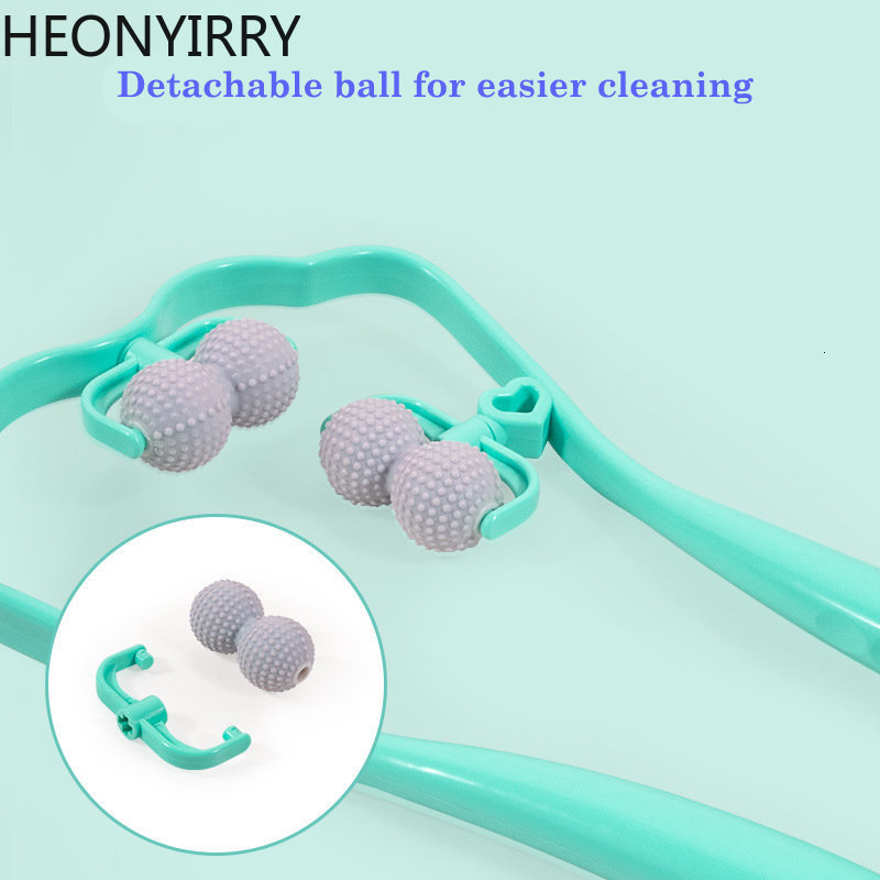 Full Body Massager Neck and Shoulder Dual Trigger Point Roller SelfMassage Tool Relieve Hand Pressure Deep Massage 230512