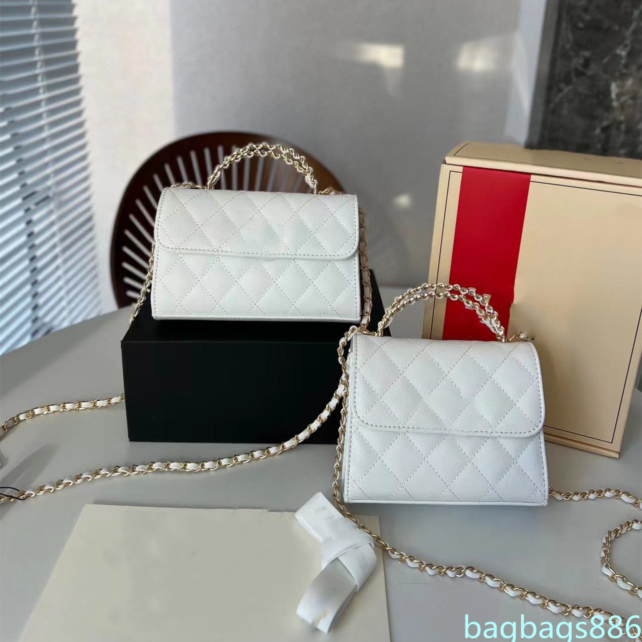 Women fashion designer pretreatment tiny flap bags caviar leather gold hardware Crossbody shoulder luxury handbags makeup purse Sacoche quilted handbag purse, Silver
Women fashion designer pretreatment tiny flap bags caviar leather gold hardware Crossbody shoulder luxury handbags makeup purse Sacoche quilted handbag purse, Silver