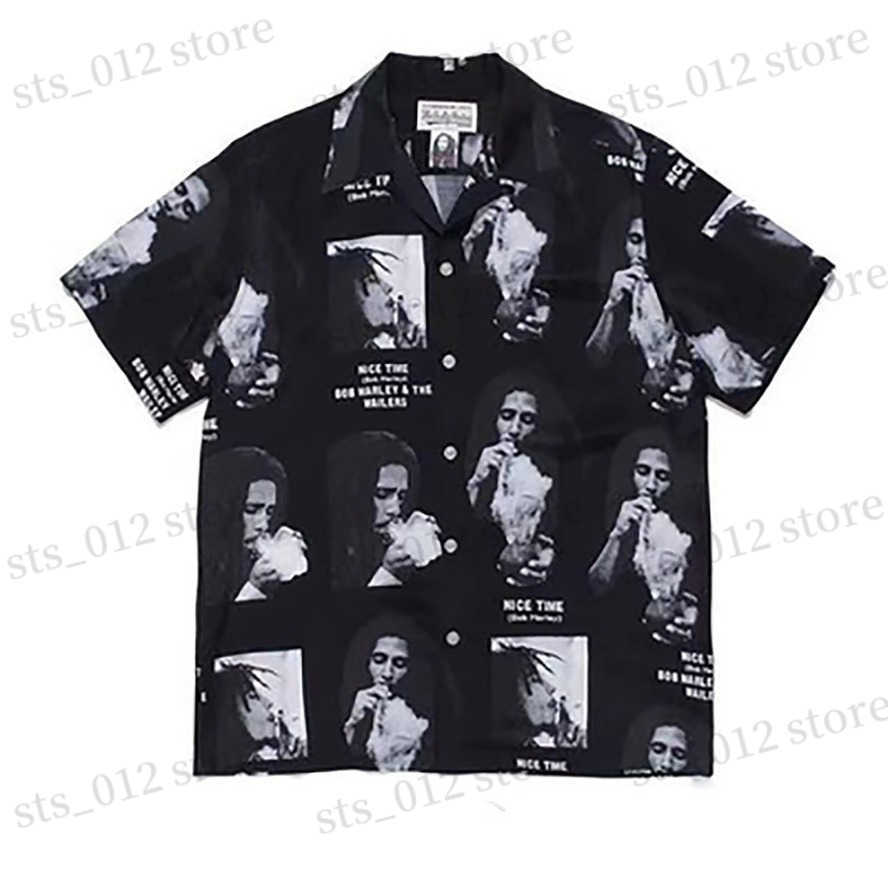 Men's Casual Shirts Summer Style WACKO MARIA Hawaii Shirts Men Women Short Shirt Tee Men Clothing japanese fashion T230512
