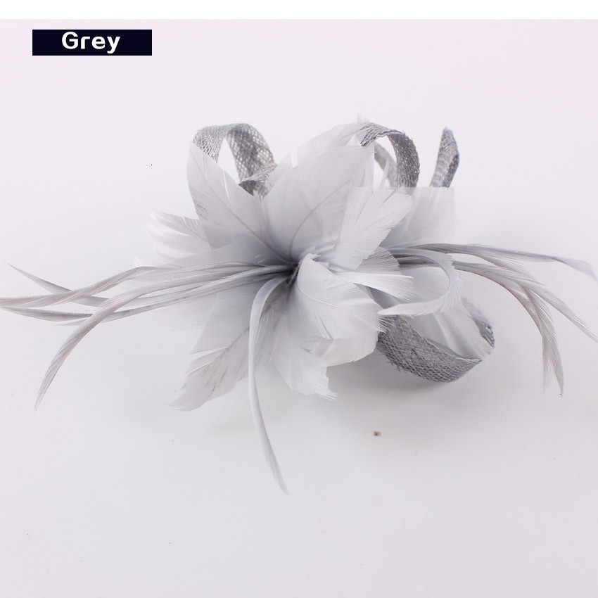 Hair Clips Barrette Chic Fascinator Hat Cocktail Brooch Wedding Headpiece Church Headwear Party Feather Accessories Sinamay Fascinators 230512