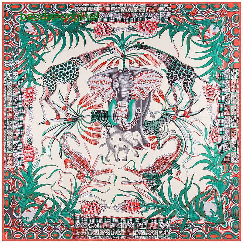 Hemres Designer Scarves Autumn and Winter Versatile 130cm Twill Giraffe Elephant Women's Square Silk Shawl Scarf
Hemres Designer Scarves Autumn and Winter Versatile 130cm Twill Giraffe Elephant Women's Square Silk Shawl Scarf