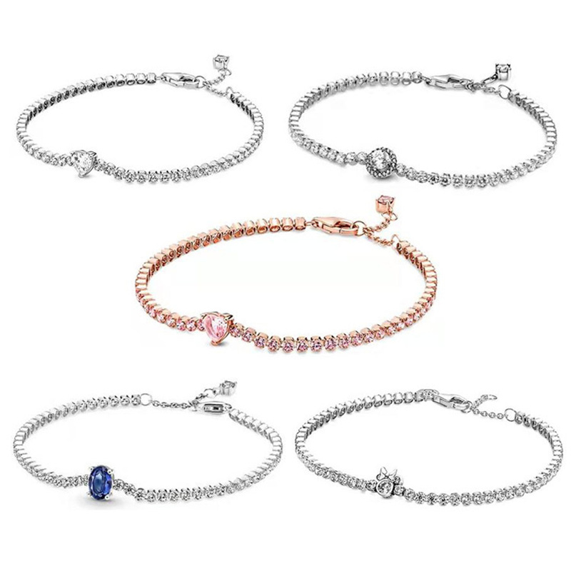 2023 New Ladies Fashion 925 Sterling Silver Bracelet Sparkling Tennis Rose Gold Heart Shape Adjustable Bracelet for Pandora Beads DIY Wom
2023 New Ladies Fashion 925 Sterling Silver Bracelet Sparkling Tennis Rose Gold Heart Shape Adjustable Bracelet for Pandora Beads DIY Wom
