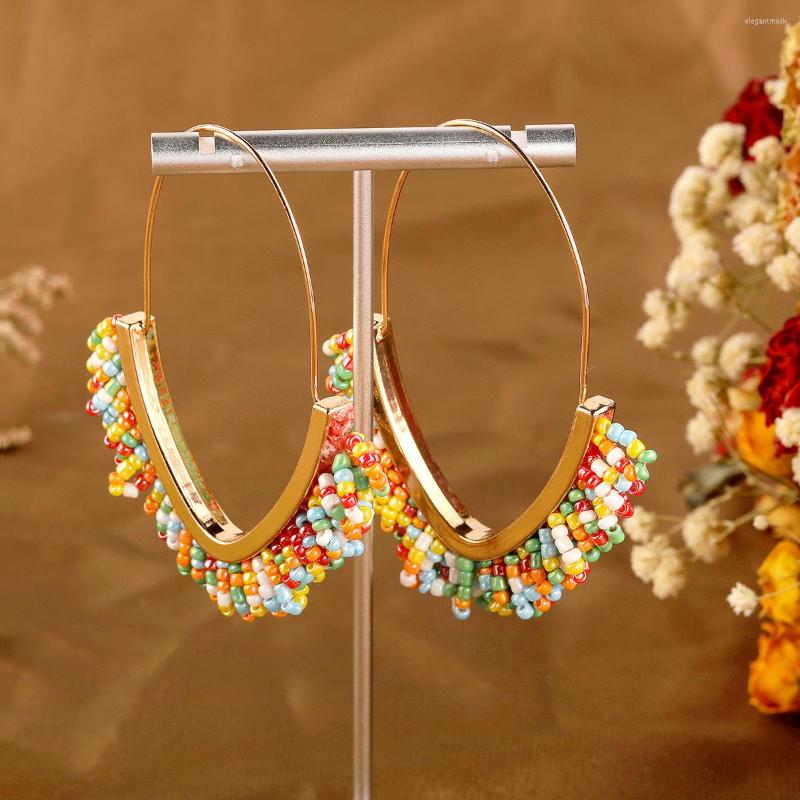 Hoop Earrings Colorful Oval Disc Embellished Acrylic Beadwork Cabana Earring Bohemian Handmade Dangling
Hoop Earrings Colorful Oval Disc Embellished Acrylic Beadwork Cabana Earring Bohemian Handmade Dangling