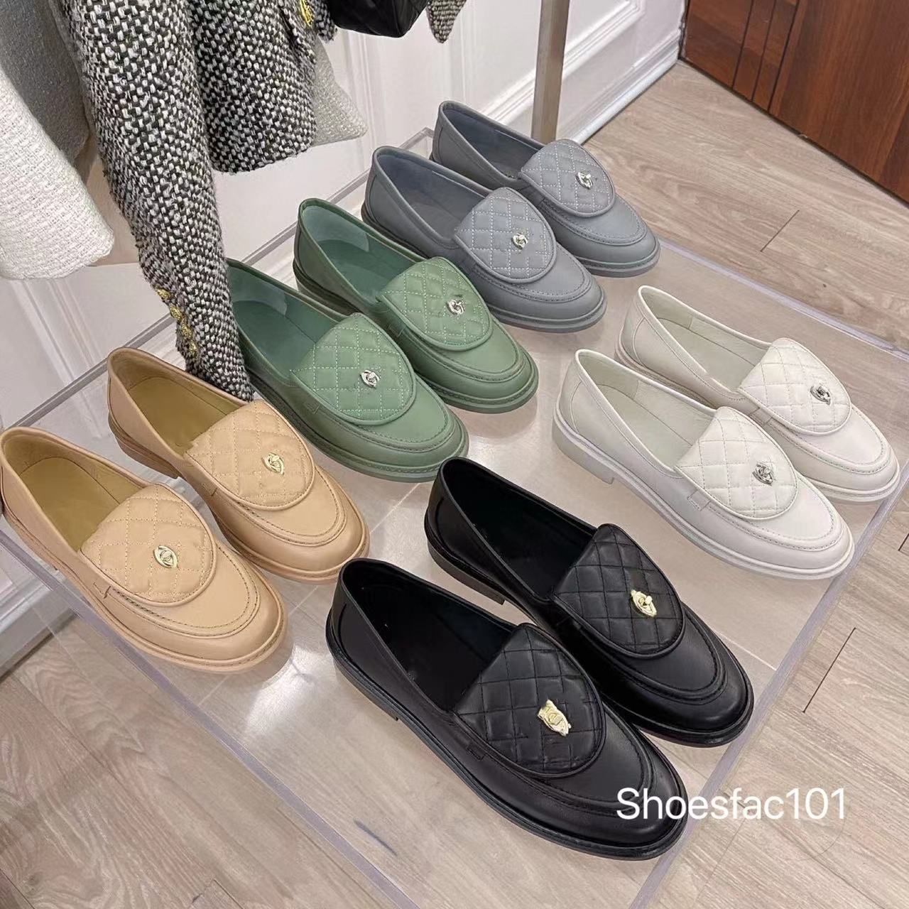 Women's platform shoes Elegant Designer Classic buckle Dress shoes Fashion Office canvas Comfortable work cowhide muffins lace-up Top quality luxury Loafers