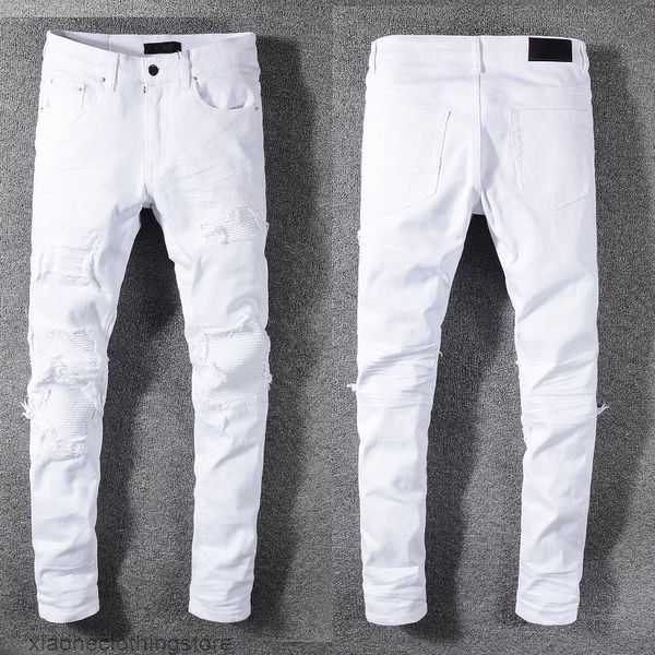 Designers Jeans Distressed France Fashion Luxurys Pierre Straight Mens Biker Hole Stretch Denim Casual Jean Men Skinny Pants Elasticity Male Ripped Trousers KXJ9, 20
Designers Jeans Distressed France Fashion Luxurys Pierre Straight Mens Biker Hole Stretch Denim Casual Jean Men Skinny Pants Elasticity Male Ripped Trousers KXJ9, 20