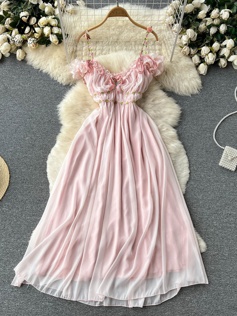 Casual Dresses SINGREINY Ruffles Sexy Women Beach Dress Summer Flower Slim Backless V Neck Zipper Vacation Ladies A Line Long Dresses 230512