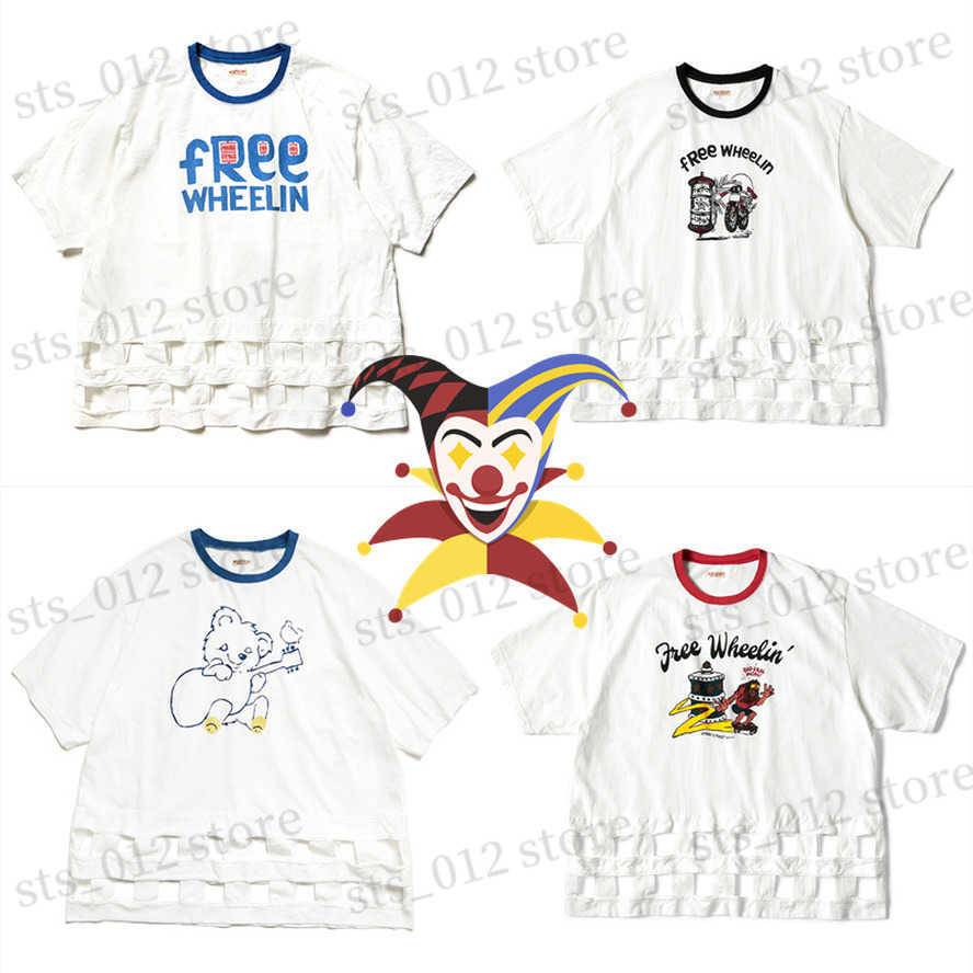 Men' T-Shirts 2022ss Kapital Kountry T-Shirt Men Women Cutout Hem T Shirt Oversized Tops Tee T230512
Men' T-Shirts 2022ss Kapital Kountry T-Shirt Men Women Cutout Hem T Shirt Oversized Tops Tee T230512
