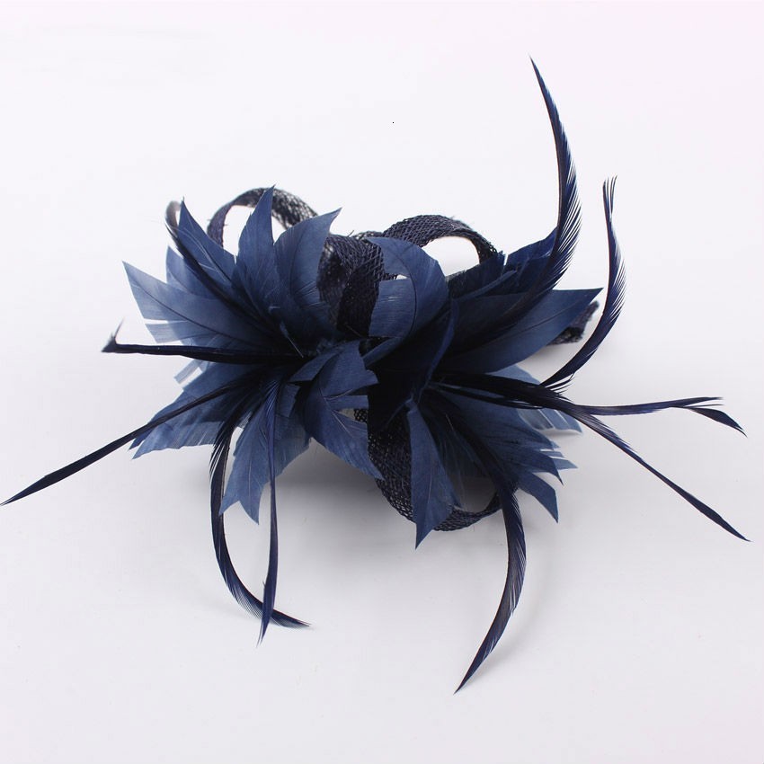 Hair Clips Barrette Chic Fascinator Hat Cocktail Brooch Wedding Headpiece Church Headwear Party Feather Accessories Sinamay Fascinators 230512