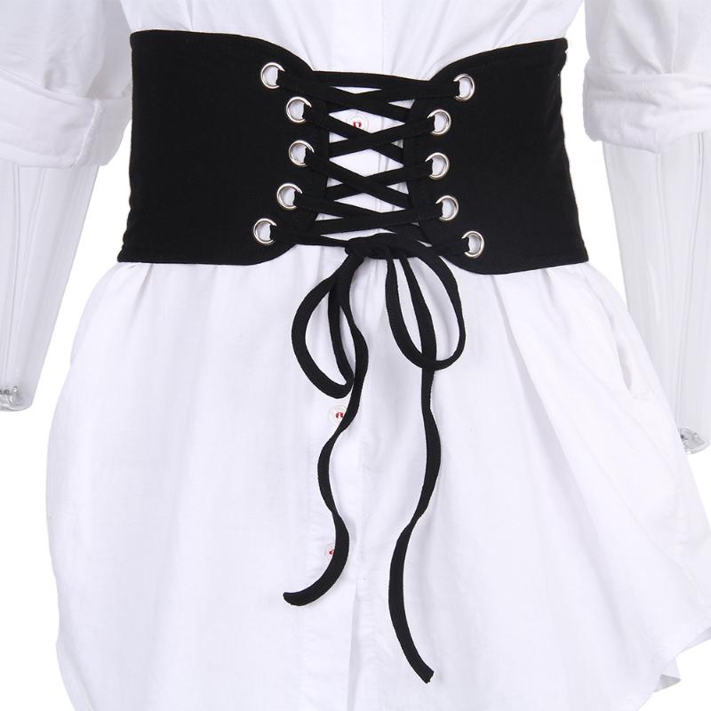Belts Women's Fashion Lace Up Corset Bandage Wide Band Waist Belt Shape-Making Black White Plus Size Cummerbunds
Belts Women's Fashion Lace Up Corset Bandage Wide Band Waist Belt Shape-Making Black White Plus Size Cummerbunds
