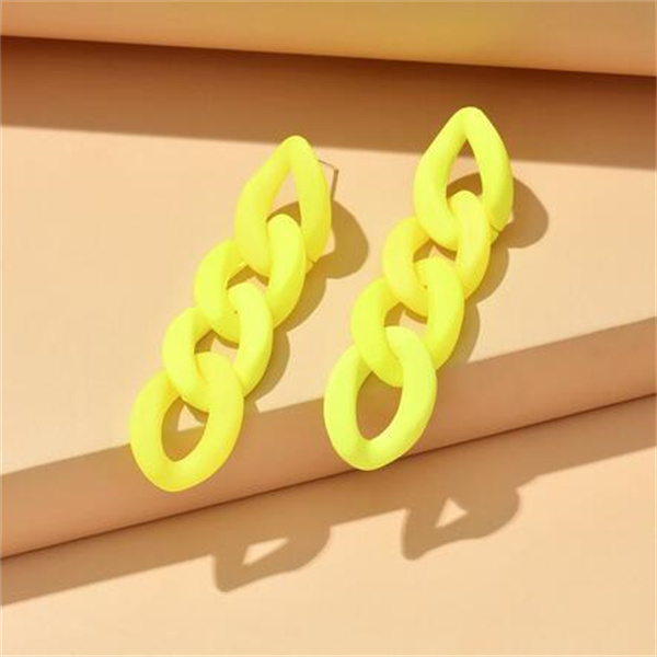 New Colorful Acrylic Chain Drop Earrings for Women Fashion Resin Geometric Earrings Bohemia Party Jewelry Gift GC2121